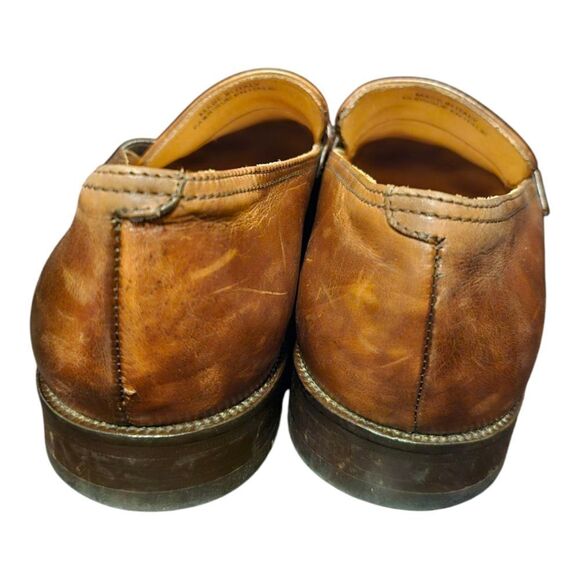 SAKS FIFTH AVENUE Trevor Brown Leather Loafers - Size 9 1/2 - Picture 4 of 8